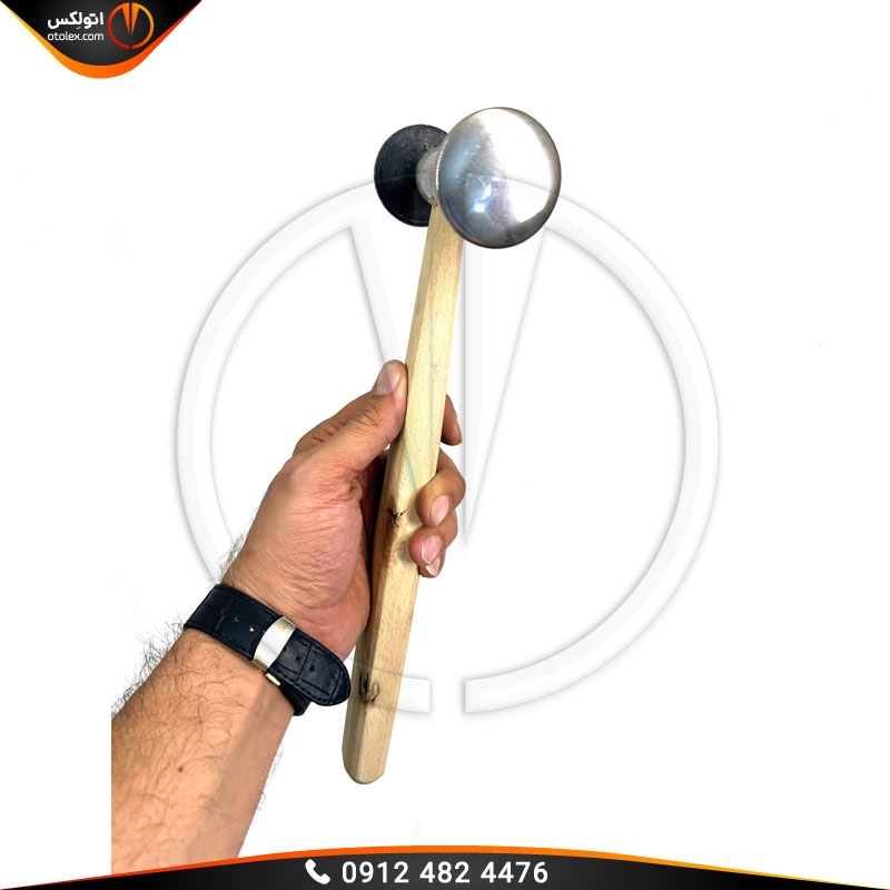 35 چکش افغانی صافکاری یک سر آج دار درشت و یک سر گرد تخت