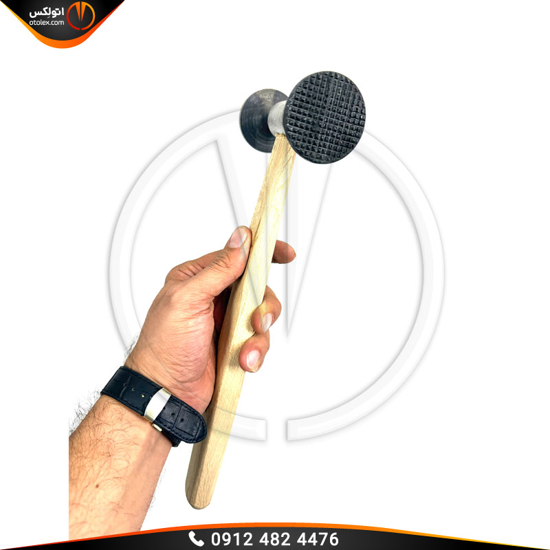 36 چکش افغانی صافکاری یک سر آج دار درشت و یک سر گرد تخت